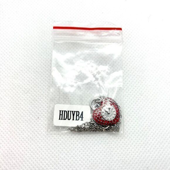925 Wizard of Oz Heart Clockface Necklace - Picture 8 of 9